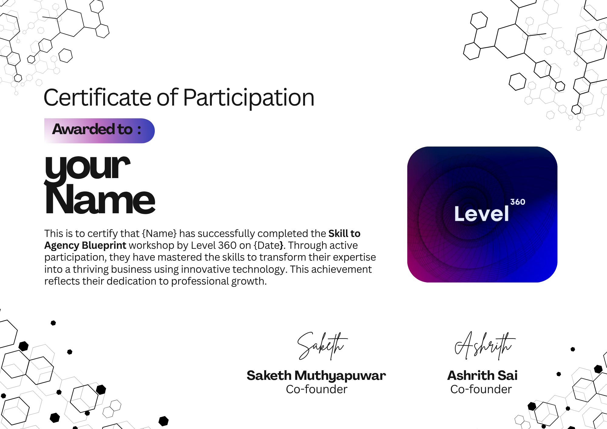 Level 360 Certificate
